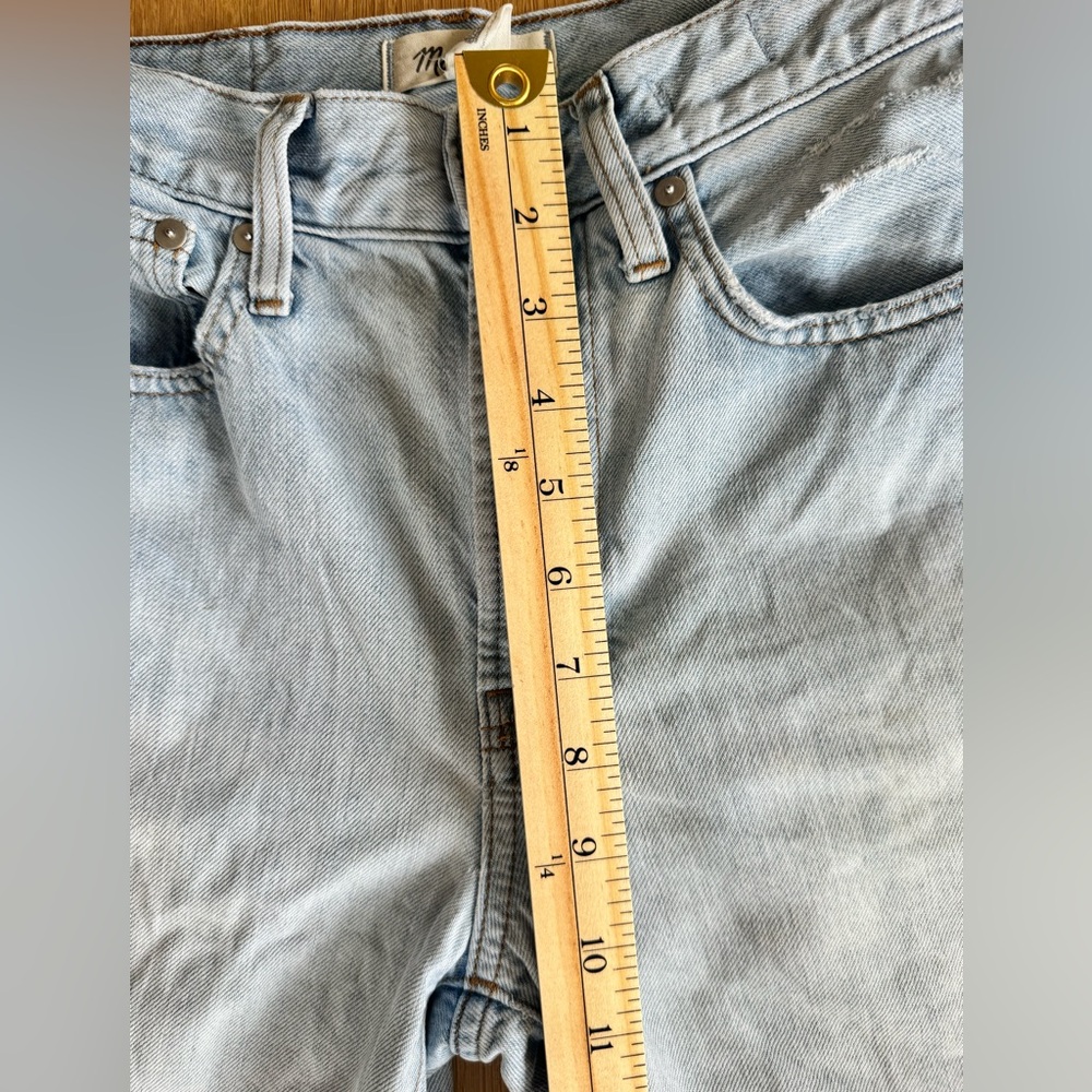 Madewell Women’s High Rise Slim Straight Jeans Size 24 Light Wash Denim - Picture 6 of 7
